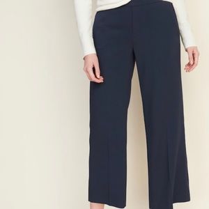 Mid-Rise Wide-Leg Pull-On Pants
